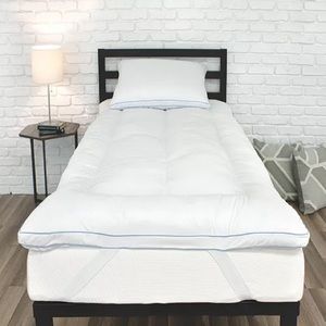 Gel-Infused Twin XL Mattress Topper and Pillow
